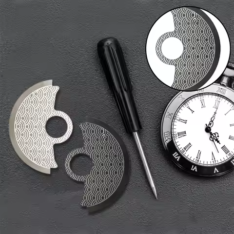 Wave Pattern NH35 Automatic Hammer Rotor Metal Patch Fits Seiko 4R35 4R36 NH35 NH36 Movement SKX007 