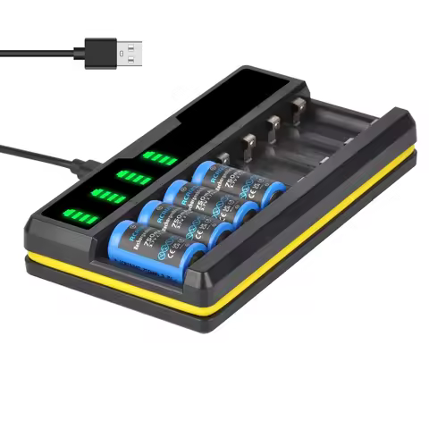 16340 Bateria 750mAh 3.7V RCR123A Batteries Rechargeable Battery + Charger for LED Flashlight point 