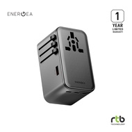 Energea TravelWorld Adapter GaN160 Power Plug Converter For Travel (3C1A/PD160W)