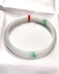 天然翡翠 緬甸 A玉 手鐲 玉鐲 • 對稱果綠白底青翡翠貴妃鐲