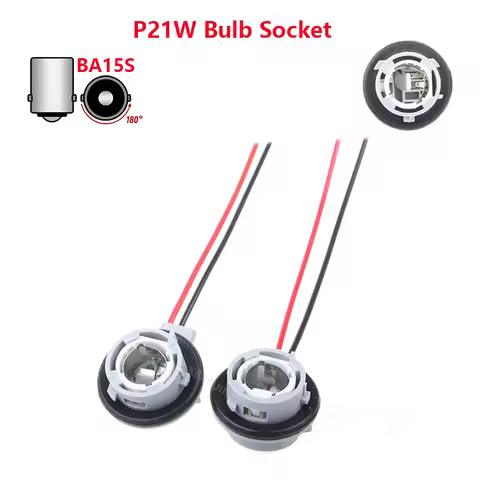 1156 P21W Bulb Holder For VW Audi Q7 A5 Tail Light Socket Wire Harness Car Lamp Base Replacement 2PC
