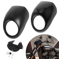 Motorcycle Headlight Mask Fairing Bezel Front Cowl Visor Fork Fit Harley Sportster Dyna XL 883 XL 12