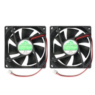 80mm by 80mm by 25mm 8025 12V DC 0.20A Dual Ball Bearing Brushless Cooling Fan 2pin AV-F8025MB UL CE