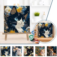 20*20 Cm Art Painting Diy Paint By Number For Adults Children Cute Cat Oil Painting Handpainted N6u9