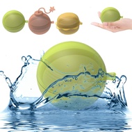 OIOZOJ แฮมเบอร์เกอร์ ปิดผนึกด้วยตนเอง รูปทรงกลม ของเล่นฤดูร้อน กลางแจ้ง ชายหาด สาดน้ำลูกบอล ลูกบอลดูดซับน้ำ ประลัยน้ำ ลูกโป่งน้ำสำหรับเด็ก