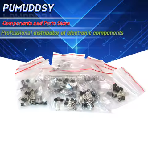 170PCS Transistor Assorted Kit S9012 S9013 S9014 9015 9018 A1015 C1815 A42 A92 2N5401 2N5551 A733 C9