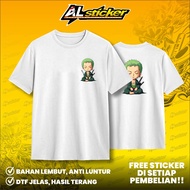 ONE PIECE ZORO PREMIUM MOTIF DTF T-SHIRTS FOR MEN & WOMEN SIZE S/M/L/XL/XXL/3XL NEWEST UNISEX DISTRO