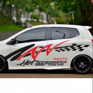 Sticker stiker mobil Daihatsu Ayla Toyota Agya cutting mobil Ayla
