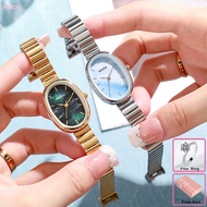 【Free gift ring】NAIDU Watch for Woman 1098 fashion able stainless steel strap oval watch