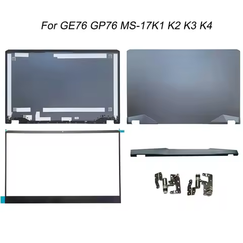 Blue LCD Back Cover Lid / Front Bezel / Hinges / Hinge Cover For MSI GE76 GP76 Raider MS17K1 MS-17K2