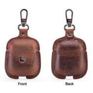 Hộp đựng tai nghe không dây Bluetooth da thật cho AirPods 2 phụ kiện bảo vệ bên ngoài cho Apple AirP