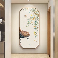 Happy Life Good Meaning Zen New Chinese Style Entrance Entrance Decorative Painting Corridor Aisle P