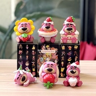 Cute Strawberry Bear Figure Pink Dessert Bear Doll PVC Car Cartoon Holiday Gift Ornaments Claw Claw 