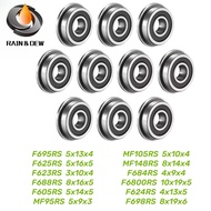 1PCS Flange Ball Bearings F605RS F623RS F624RS F625RS F684RS F688RS F695RS F698RS F6800RS - 2RS