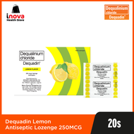 Dequadin Lemon Antiseptic Lozenge 250mcg 20's