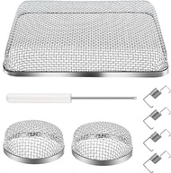 RV Vent Screens for Stainless Steel Mesh Furnace Vent Screen,Water Heater Vent Cover RV Exhaust Vent Screen for RV/Campers/Trailers with Installation Tool 3Pack 8.5" x 5.8" x 1.5" &amp; 1.4" x 2.8" x 1.4"