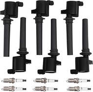 UF406+SP493 Set of 6 Ignition Coils Iridium Spark Plugs Fit for Mazda6 Tribute Escape Taurus Montego