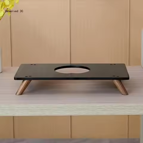 Portable Speakers Stand Acrylic Desktop Stand Organizers With AntiSlip Wood Feet For JBL Authentics 