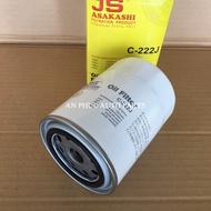 Ford Everest 2.5L diesel engine oil filter 2005-2015, brand JS Asakashi Japan C222J