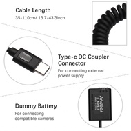 alwaysonline-my Andoer Type-C NP-FW50 Dummy Battery DC Coupler 20W PD Adapter Replacement for Sony A