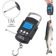 1pc Mini Digital Hand Scale With Tape Measure, Portable Battery Powered Fishing Bag Scale, High Prec
