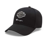 New Arrival หมวกแก๊ป Champion x Harley-Davidson Adjustable Baseball Cap - Black & Silver Champion 97