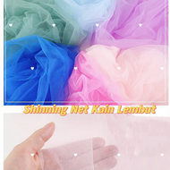 Lebar 162cm 1 Meter SENORITA Kain Net Lembut Shinny/Net Kain Net Kilat Lembut/Hamper Wrapper/Baju Me