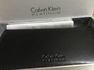 [聖誕禮物 Christmas Gift] Calvin Klein Platinum 黑色長銀包/票夾 Black Longfold Wallet/Card Holder 連盒連布袋