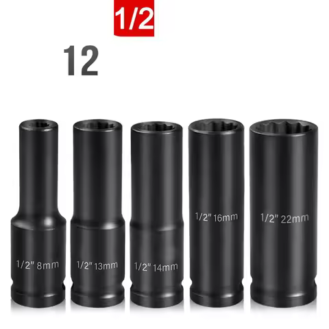 1pcs 78mm Long 1/2" Square drive 12 point PT metric Torx Socket Ratchet wrench adapter 12 Angles Plu