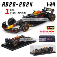 Bburago 1:24 Scale 2024 F1 Red Bull Racing RB20 Formula Car Model No.1 Max Verstappen & No.11 Sergio