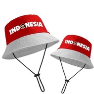 MERAH New- Children's Bucket Hat Character Theme Independence Day of the Republic of Indonesia 17 Au