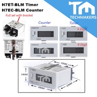 Counter H7EC-BLM/H7ET-BLM Timer 8/6 Digits Electronic LCD Display Screw Terminal Resettable Time Ran