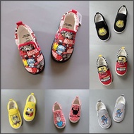 HK2 Marvel The Avengers Cartoon Slip-on Shoes Canvas Shoes for Kids Girls Boys Flat Shoes Low-fronte