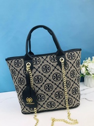 Tory Burch Women'S Leather Counter One Shoulder Tote Bag With Large Capacity