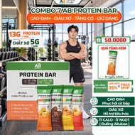 [COMBO 7 GET 1 FREE] AB NUTRITION Protein Bar 40g Provides 12g Protein 2.5g Fiber 160 Kcal, Less Swe