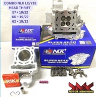 NLK COMBO HEAD + BLOK 135LC Y15ZR SUPERHEAD V6 BLOCK ULTRA 57 60 62  63 65 MM 20/23 22/25 23/26 24/2
