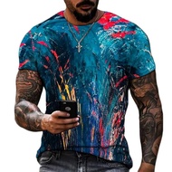 2023Modern Summer Men's Hot Style T-shirt, Cool Hip-hop Street Style, 3d Printed Casual Top, Round Neck Design, Large Size 6XL