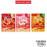 KANRO Pure Gummy Premium Tochiotome Strawberry Sparkling/White Peach from Yamanashi/Unshu Mandarin O