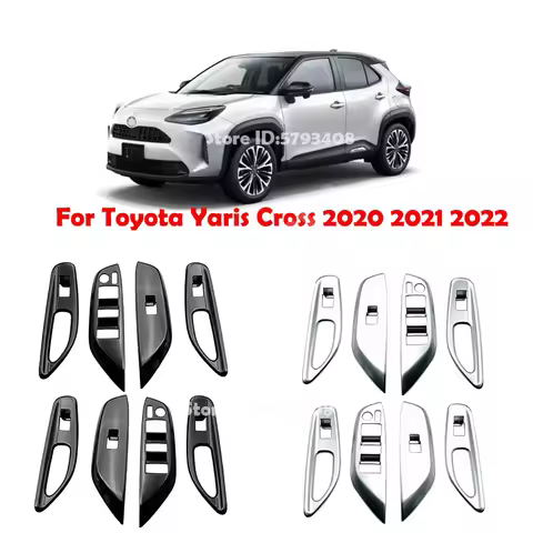 LHD RHD for Toyota Yaris Cross 2020 2021 2022 ABS Black Door Handle Armrest Window Rise Switch Glass