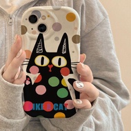 Cute Black Cat Case Samsung S25fe S24 S23fe S21fe S20fe S24 S25 S22 S23 S26 M15 M14 M54 M34 F34 S25P