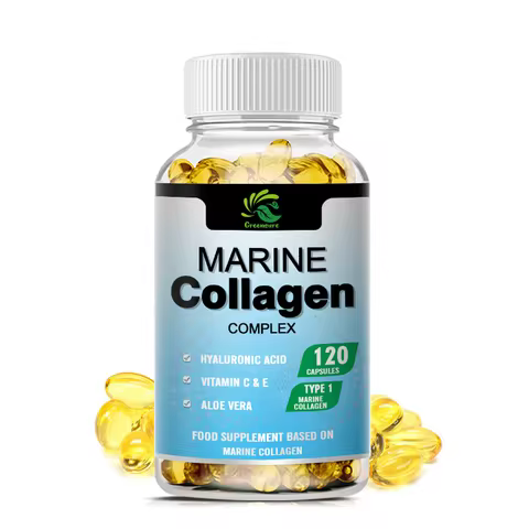 Greensure 60/120 Pcs Marine Collagen Capsules - Supports Joints, Hair, Skin, Nails, Cartilage & Over