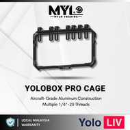 YC Onion Monitor Cage for YoloBox Pro Cage Cold Shoe Mount with Adjustable Cord Clamp