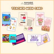 Wish Card Thank You Teacher Terima Kasih Cikgu Selamat Hari Guru Ustaz Ustazah Kad Ucapan