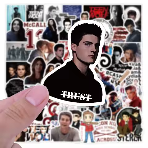 50PCS Comedy Movies Cartoon Stickers Teen Wolf Graffiti DIY Decals Kids Toys Suitcase Fridge Laptop 