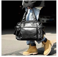 Tas Gym Pria Kulit Selempang tas Cowok Travel Bag tas Traveling slempang pria kulit import premium t