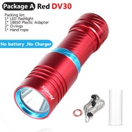 Alonefire DV30 DV32 3000LM XM-L2 LED Diving Flashlight Torch 100M Underwater Waterproof Scuba Diving