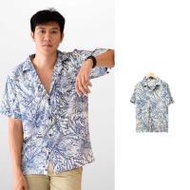 THE ROOM'S - เดอะรูม เสื้อฮาวาย ลาย Hilo สีน้ำเงิน (353676-707841010)