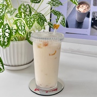 Glass cup with glass lid 350ml, decorative glass cup, unique glass cup, Lily glass cup