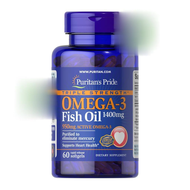 Puritan's Pride Triple Strength Omega-3 Fish Oil 1400 mg (950 mg Active Omega-3) / 60 Softgels