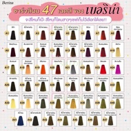 Berina สีผมเบอริน่า ครีมเปลี่ยนสีผม สีย้อมผม (A1-A47) มีตัวอย่างแต่ละเฉดสี A21 A38